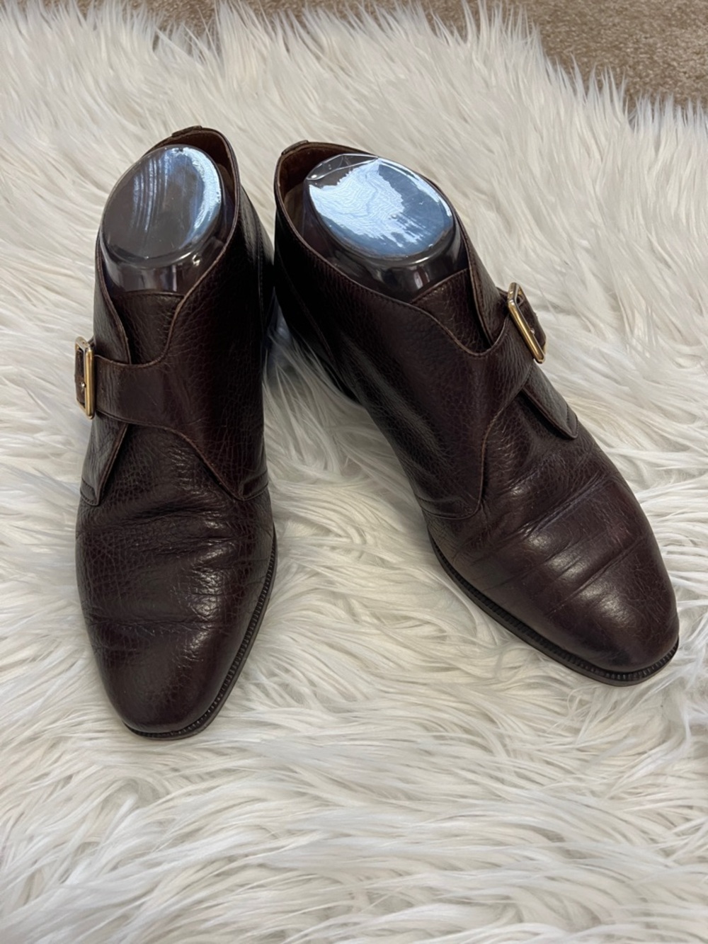 Brown Leather Women’s Giorgio Brutini Monk Strap Shoes Size 37 1/2